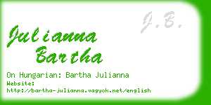 julianna bartha business card